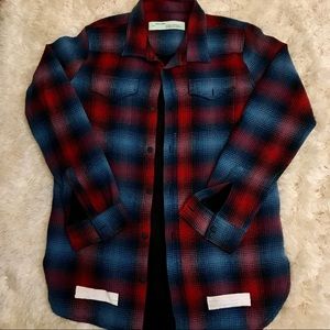 Off-White Brushstroke Plaid Shirt